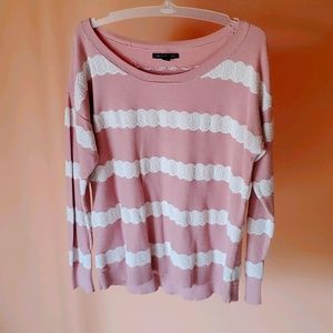 American Eagle mauve lace sweater